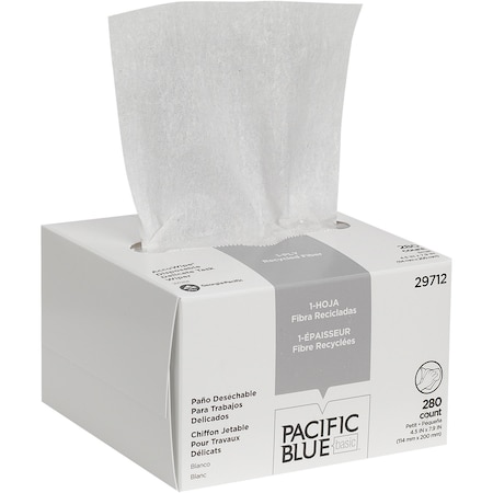Pacific Blue Accuwipe Eyeglass Wiping Cloth, 4-1/2"x8-1/2", WE, PK 280 GPC29712